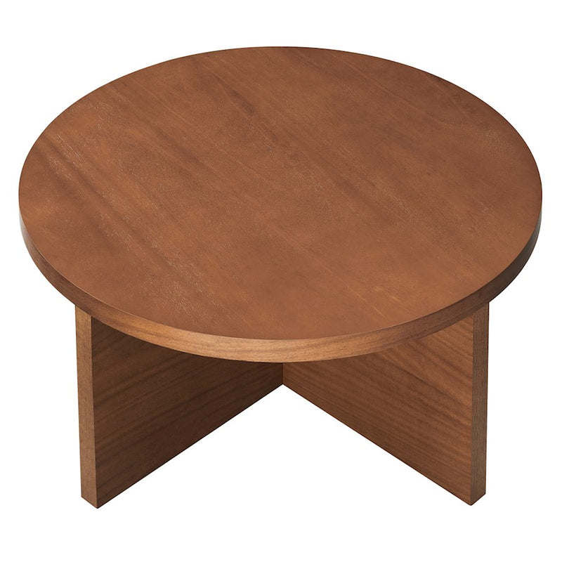 Modway Silas Round Coffee Table, Walnut