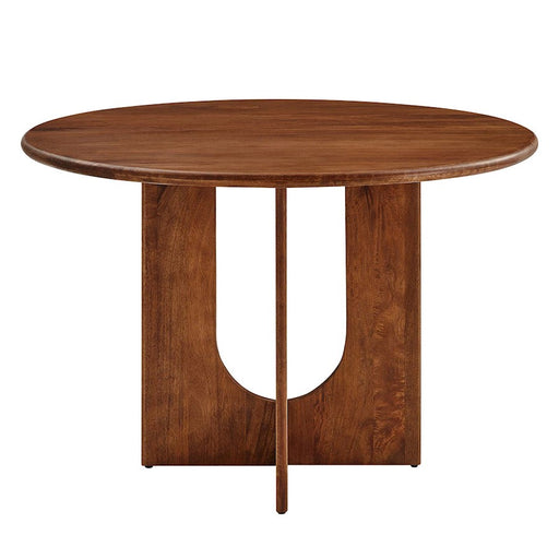 Modway Rivian Round 48" Dining Table, Walnut - EEI-6592-WAL