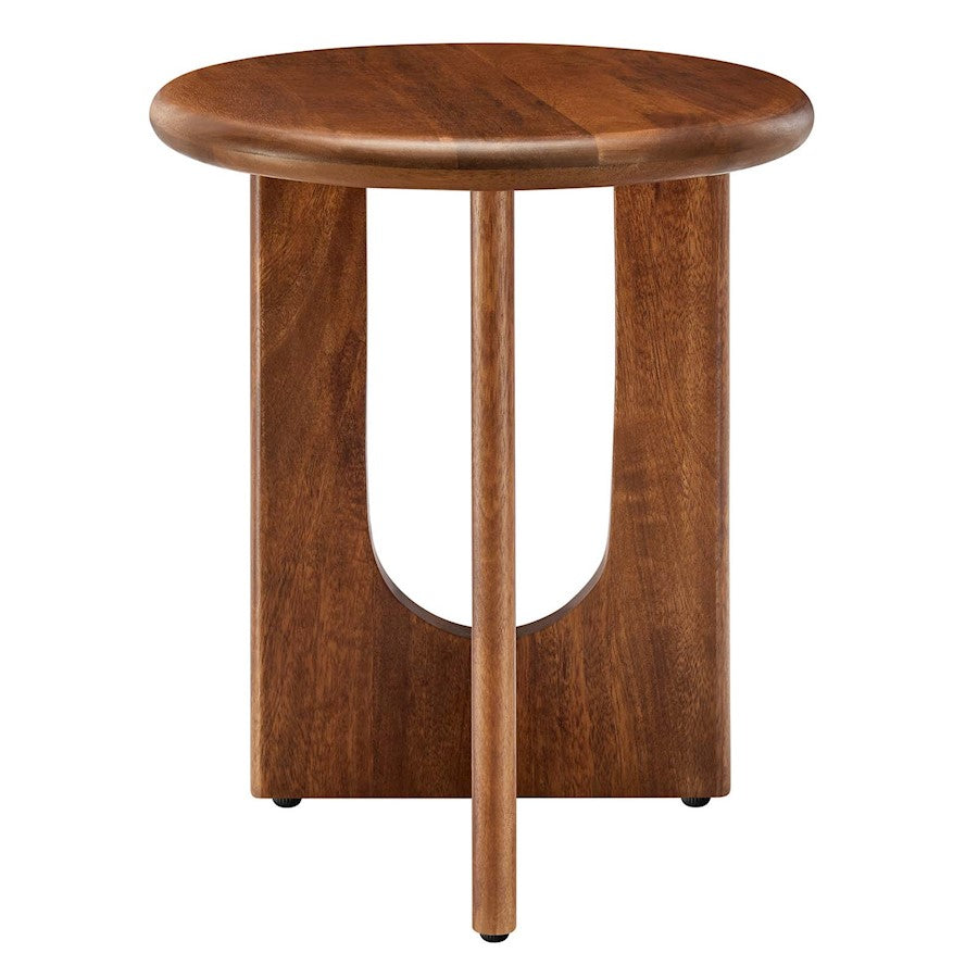 Modway Rivian Round Side Table, Walnut - EEI-6595-WAL