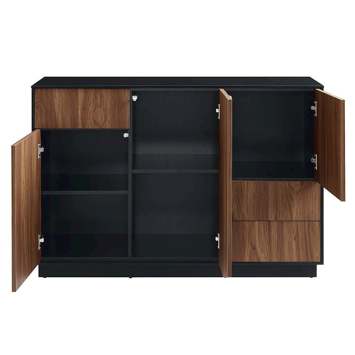 Modway Holden 47" Sideboard, Black/Walnut