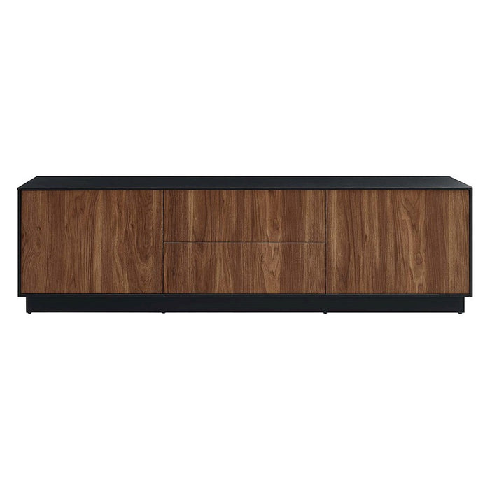 Modway Holden 63" TV Stand, Black/Walnut