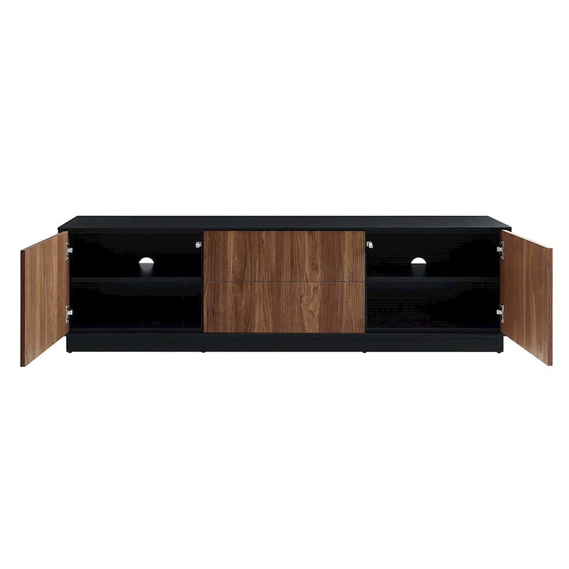 Modway Holden 63" TV Stand, Black/Walnut