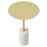 Modway Lyric Round Side Table, White/Brass - EEI-6605-WHI-BRA