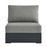 Modway Tahoe Outdoor Armless Chair, Gray