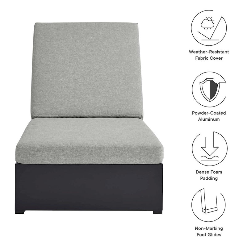 Modway Tahoe Outdoor Lounge Chair, Gray