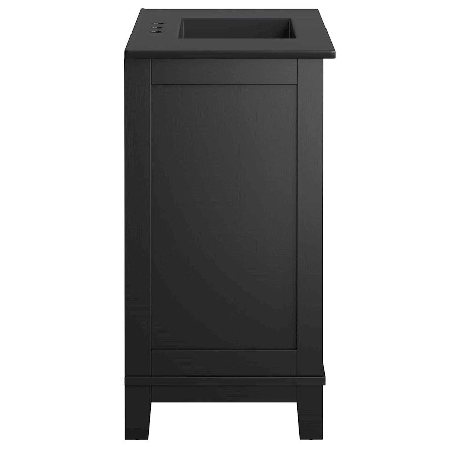 Modway Dixie Bathroom Vanity Cabinet, Black - EEI-6726-BLK-BLK