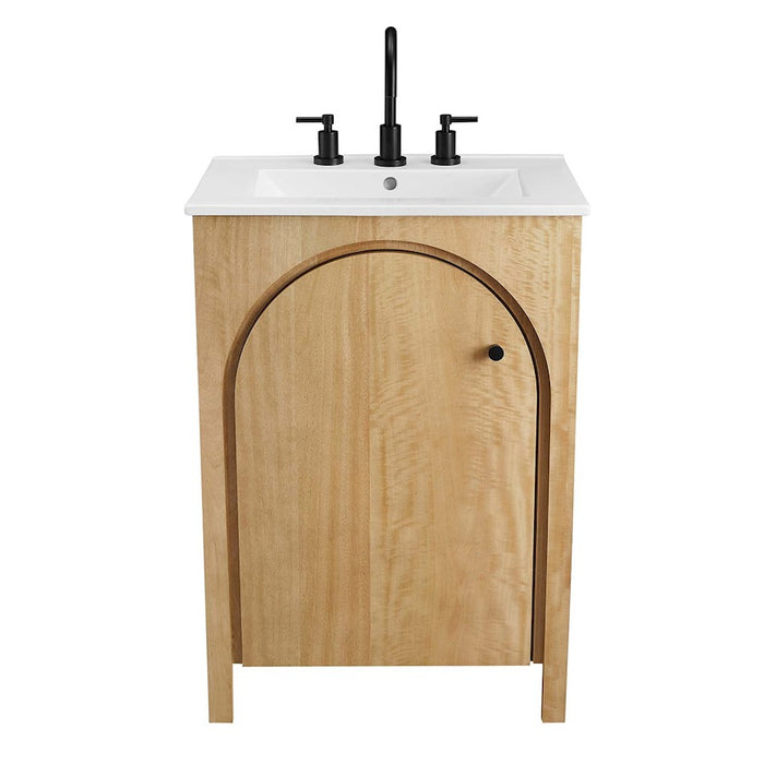 Modway Appia 24" Bathroom Vanity, Oak/White