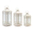 Melrose International Traditional Ivory Metal Lantern, Set of 3 - 28076DS