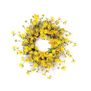 Melrose Yellow Daisy Floral Wreath 23"D, Yellow/Green - 38401DS