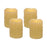 Melrose LED Dripping 4"H Wax Pillar Candles, Set of 4, Yellow - 38600DS