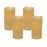 Melrose LED Dripping 6"H Wax Pillar Candles, Set of 4, Yellow - 38601DS