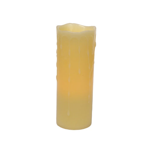 Melrose International LED Dripping Wax Pillar Candles, Set of 3