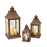 Melrose International Classic Metal Lantern, Set of 3, Brown - 45274DS