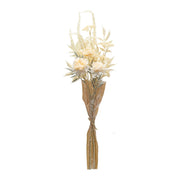 Melrose International Bleached Zinnia Bouquet, Set of 2, Beige - 45831DS