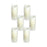 Melrose International LED Dripping Wax Pillar Candles, Set of 6, White - 46858DS