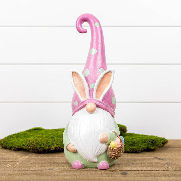 Melrose Easter Gnome Figurine 13"H, Pink