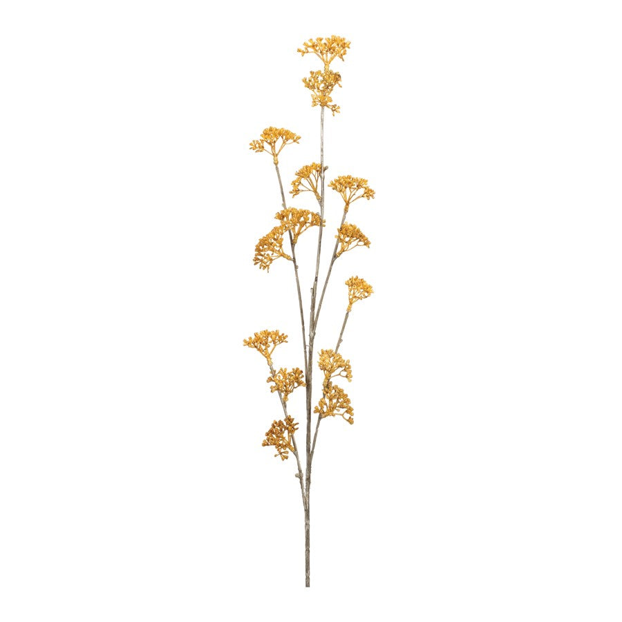 Melrose International Golden Patrina Spray, Set of 12, Yellow - 47124DS