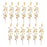 Melrose International Golden Patrina Spray, Set of 12, Yellow