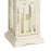 Melrose International Ivory Metal Lantern/LED Candle, Set of 2, Beige