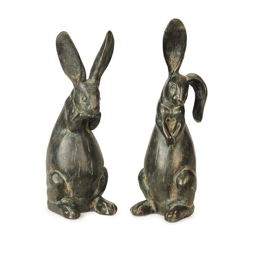 Melrose International Floppy Ear Rabbit Statue, Set of 2, - 50603DS