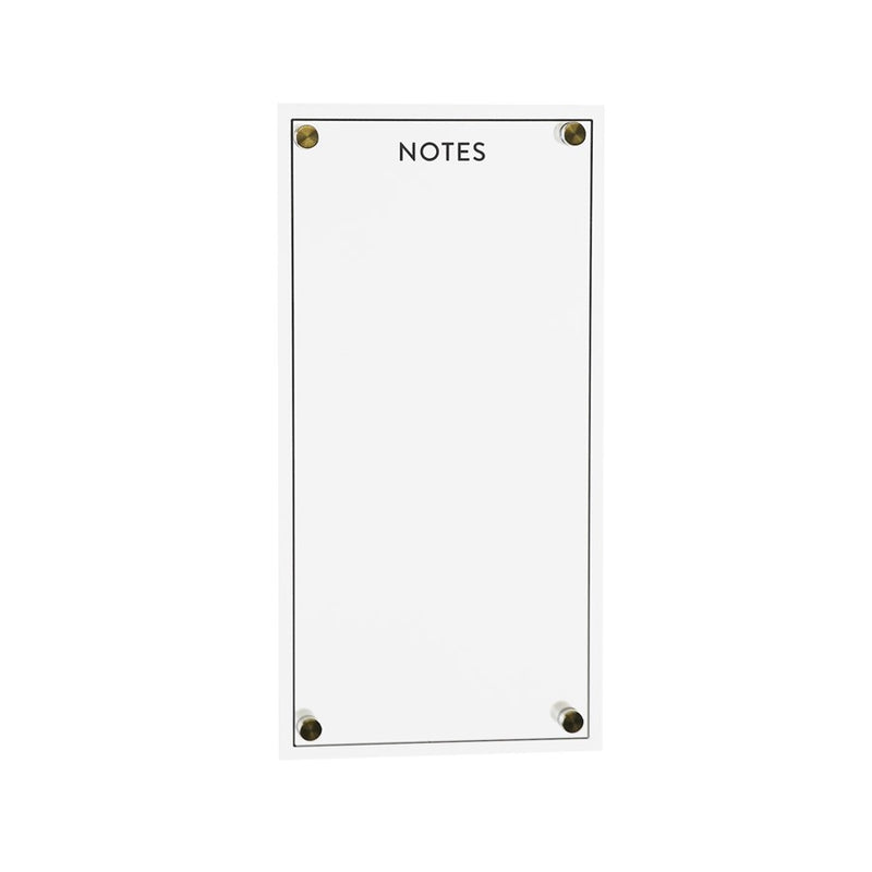 Melrose International Acrylic Dry Erase Notes Board 13"H, White - 51043DS