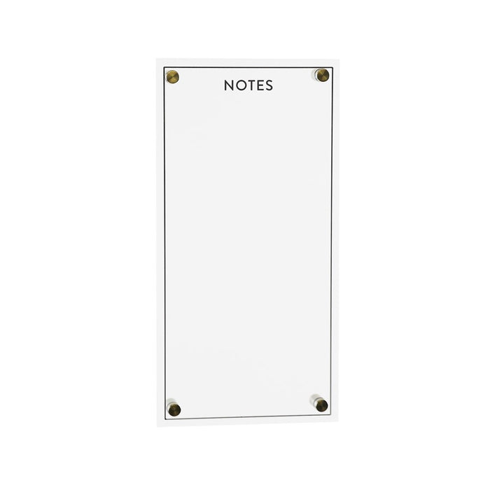Melrose International Acrylic Dry Erase Notes Board 13"H, White - 51043DS
