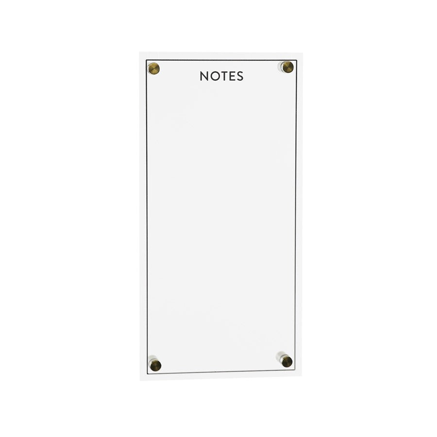 Melrose International Acrylic Dry Erase Notes Board 13"H, White - 51043DS