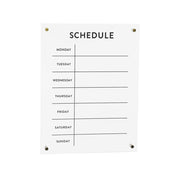 Melrose International Acrylic Dry Erase Weekly Calender 19"H, White - 51044DS