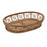 Melrose International Natral Wooden Tray 18"L, Brown - 51794DS