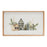 Melrose Wood Framed Winter Village Mantlescape Print 19"L, White/Brown - 51796DS