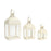Melrose International Modern Ivory Metal Lantern, Set of 3 - 54167DS