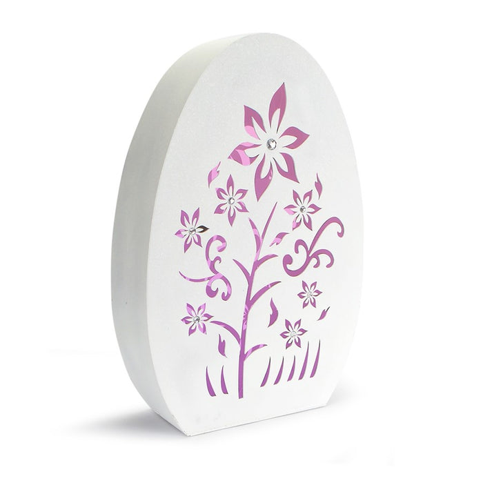 Melrose International LED Easter Egg Table Decor, White/Purple - 54607DS