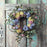 Melrose Hydrangea Floral Wreath 22"D, Green/Purple
