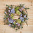 Melrose Hydrangea Floral Wreath 22"D, Green/Purple