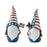 Melrose Americana Gnome Figurine, Set of 2, Red/White/Blue - 55527DS