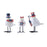 Melrose Int. Americana Bird Figurine, Set of 3, Red/White/Blue - 55528DS