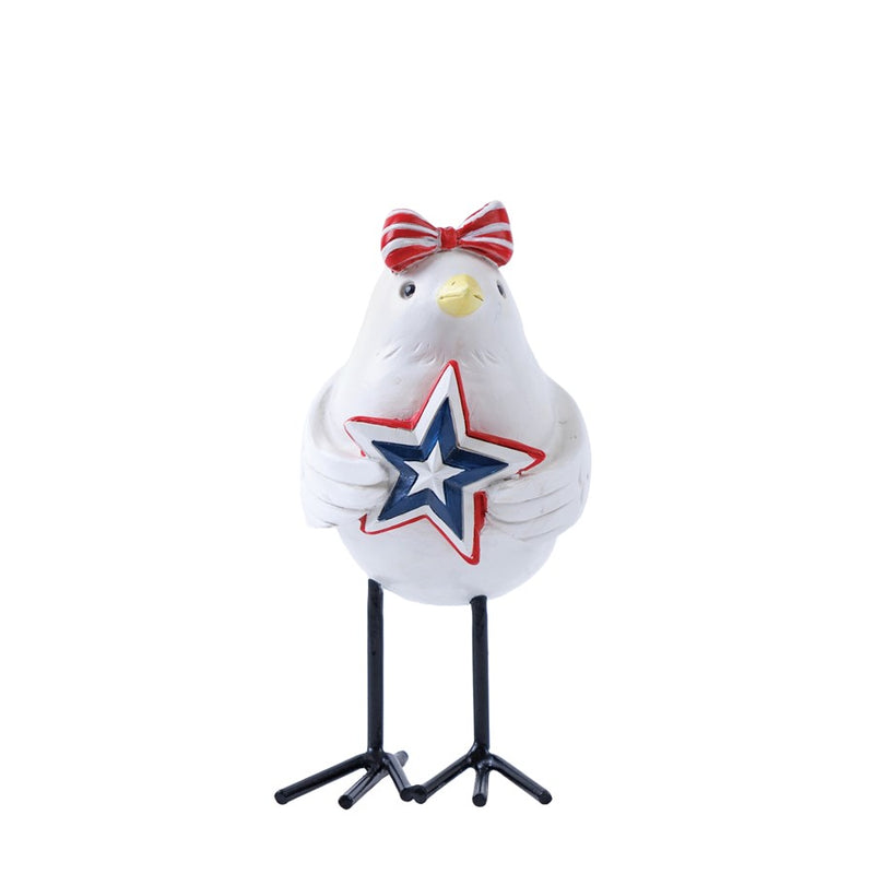 Melrose Americana Bird Figurine (Set of 3), Red/White/Blue