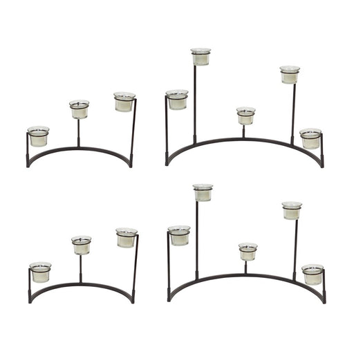 Melrose International Tiered Votive Holder Stand, Set of 4, Black - 56926DS