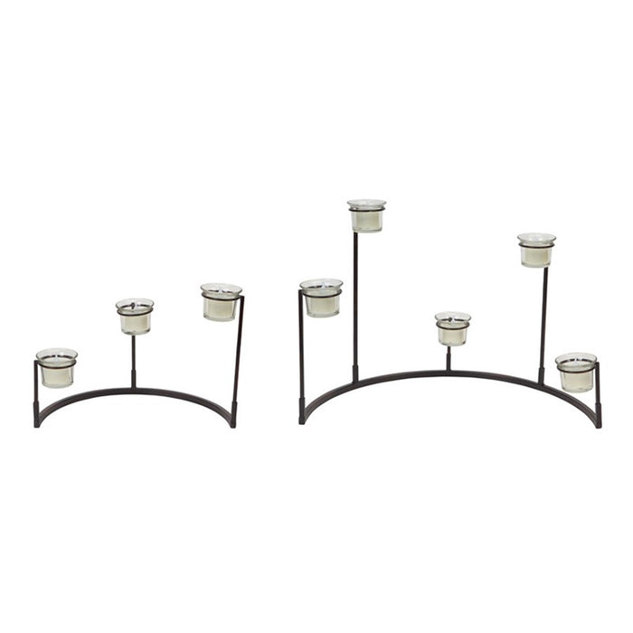 Melrose International Tiered Votive Holder Stand, Set of 4, Black