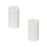 Melrose Simplux Designer LED Candle with Remote, Set of 2, White - 57476DS