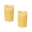 Melrose Simplux LED Dripping Candle/Moving Flame/Remote, Set/2, White - 57481DS