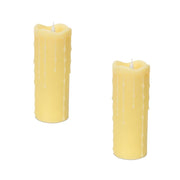 Melrose Simplux Designer LED Dripping Candle/Moving Flame/Remote, Set - 57483DS