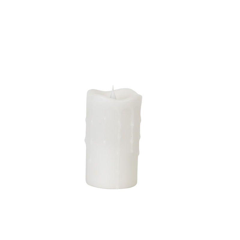 Melrose Simplux Designer LED Dripping Candle with Remote, Set/2, White