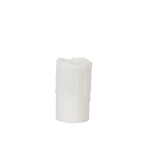 Melrose Simplux Designer LED Dripping Candle with Remote, Set/2, White