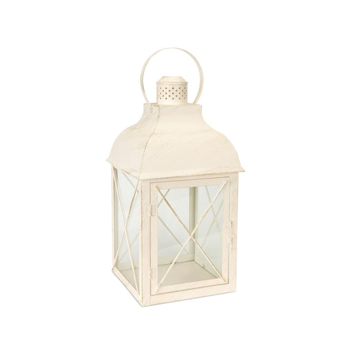 Melrose International Metal Lantern, Set of 3, White
