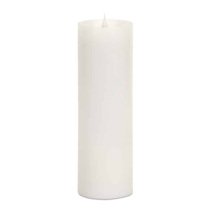 Melrose Simplux LED Candle/Moving Flame/Remote, Set of 2, White