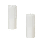 Melrose Simplux LED Candle/Moving Flame/Remote, Set/ 2, White - 58655DS
