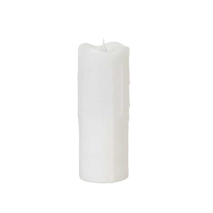 Melrose Simplux LED Candle/Moving Flame/Remote, Set/ 2, White