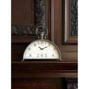 Melrose International Antique Style Mantle Clock 15"L, Grey/Grey - 58710DS