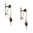 Melrose Industrial Pulley Mounting Bracket, Set of 2, Brown - 58928DS